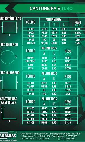 cantoneira de alumínio cantoneira de alumínio